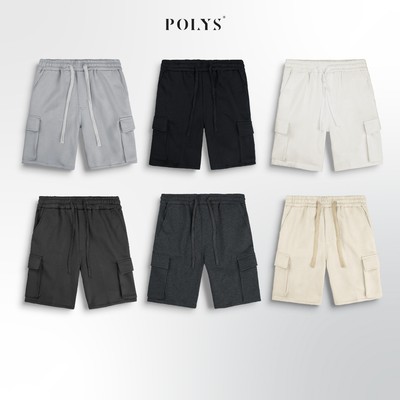 Quần Short Nỉ Túi Hộp POLYS, Form Trên Gối, Trẻ Trung. Quần Nỉ Túi Hộp 6 Màu Trendy