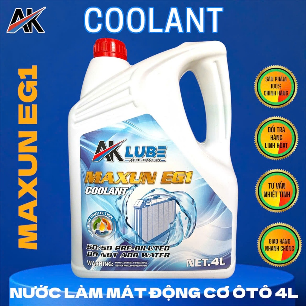 NƯỚC LÀM MÁT ĐỘNG CƠ AK MAXUN COOLANT EG1 – 4L