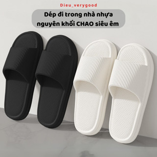 Dép đi trong nhà văn phòng dép đúc nguyên khối chống trơn trượt êm chân đế nhẹ