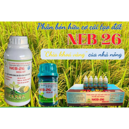 Phân bón hữu cơ Hoa Kỳ NEB-26 500ml, 100ml, 5ml