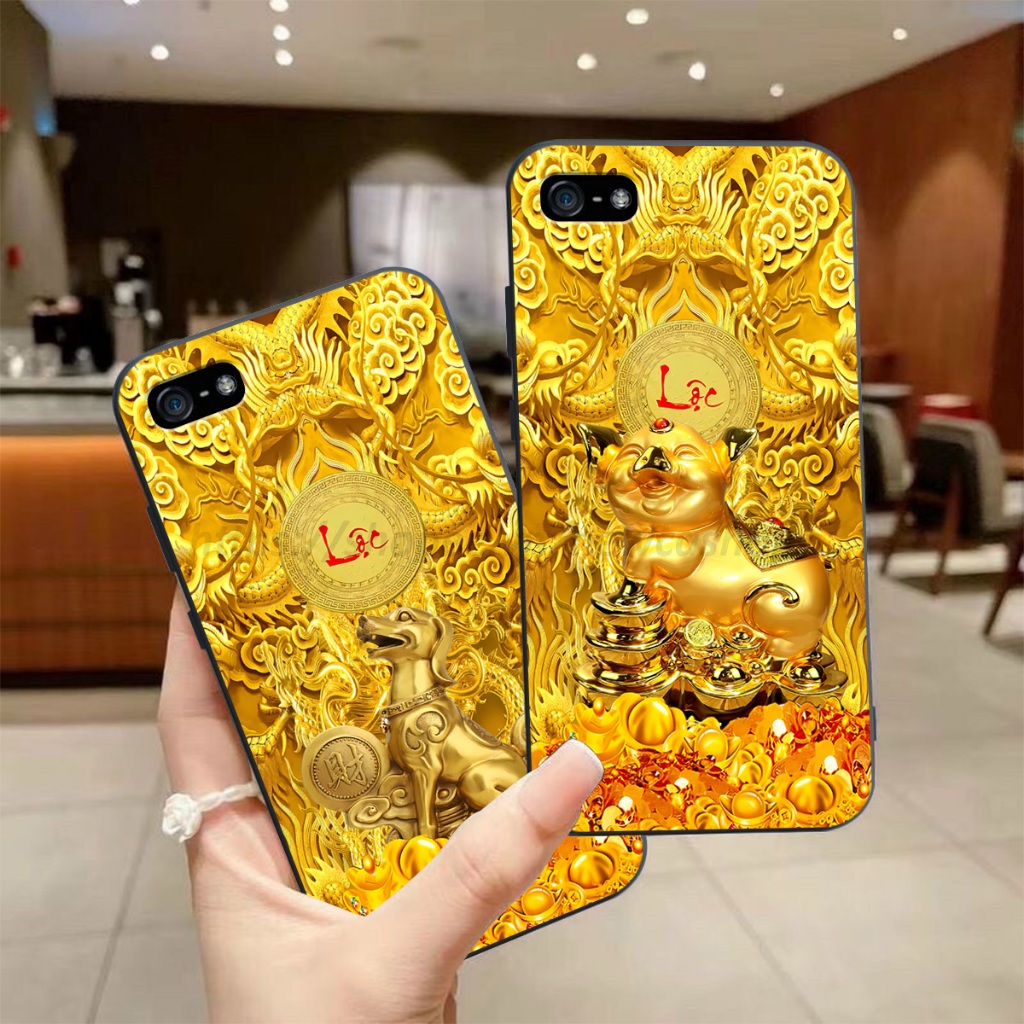 Ốp lưng Iphone 5 / 5S / 5SE / SE 2016 hình 12 Con Giáp Tài Lộc 3D