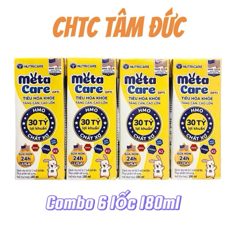 Comb 6 lốc Sữa dinh dưỡng pha sẵn Metacare Opti 180ml