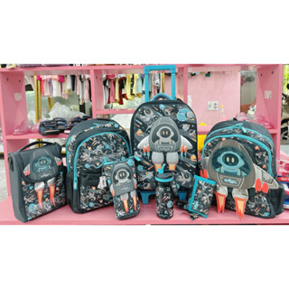 combo balo đi học, bình nước, hộp bút smiggle cho bé