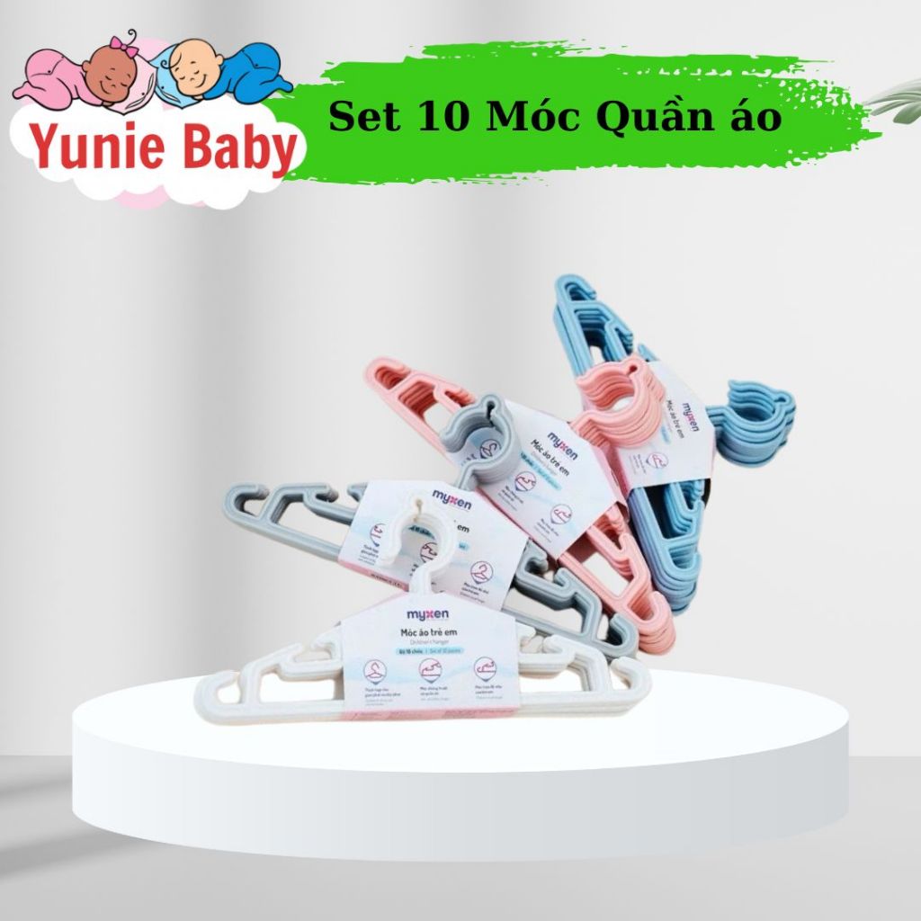 Set 10 Móc quần áo trẻ em Myxen