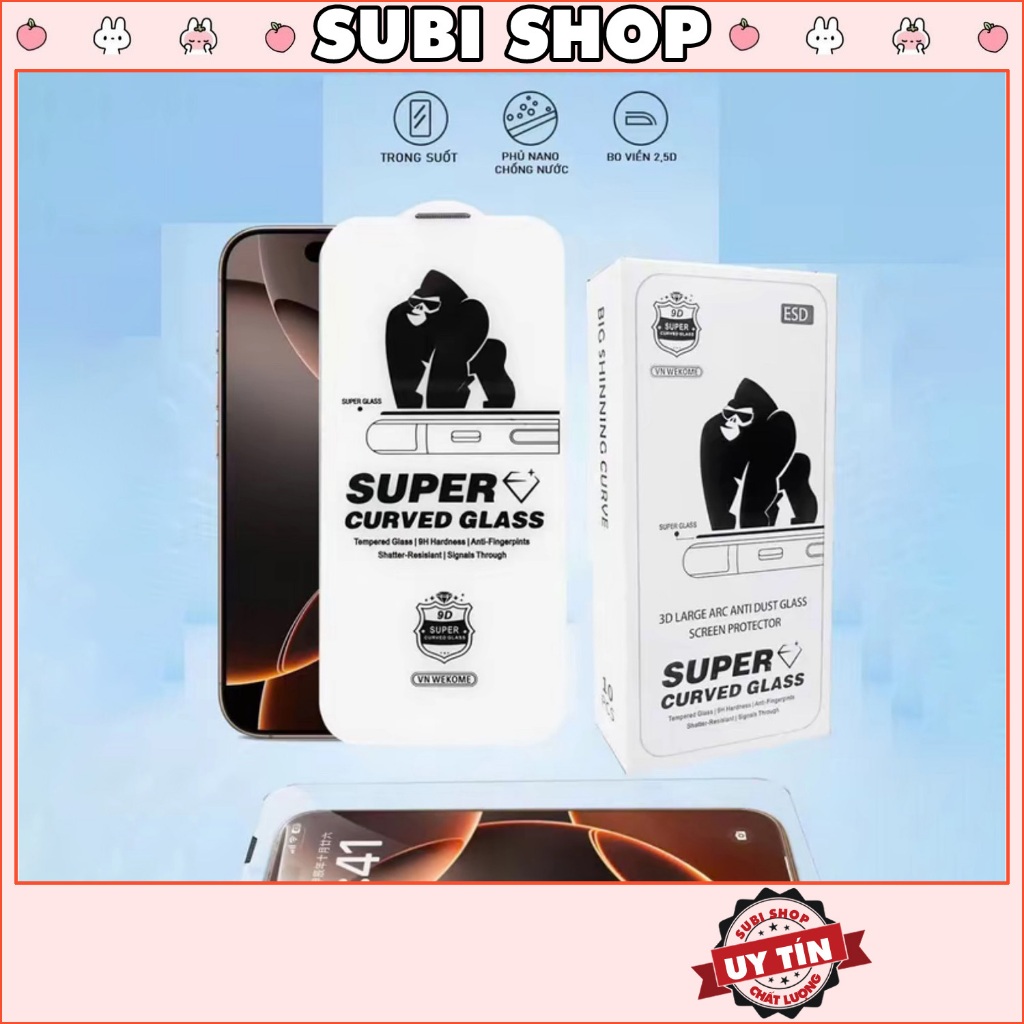 Kính Cường Lực Trong Suốt Không Viền Đen cho điện thoại iphone x xr xs max 11 12 13 14 15 16 17 pro max plus [KK Vô Cực]