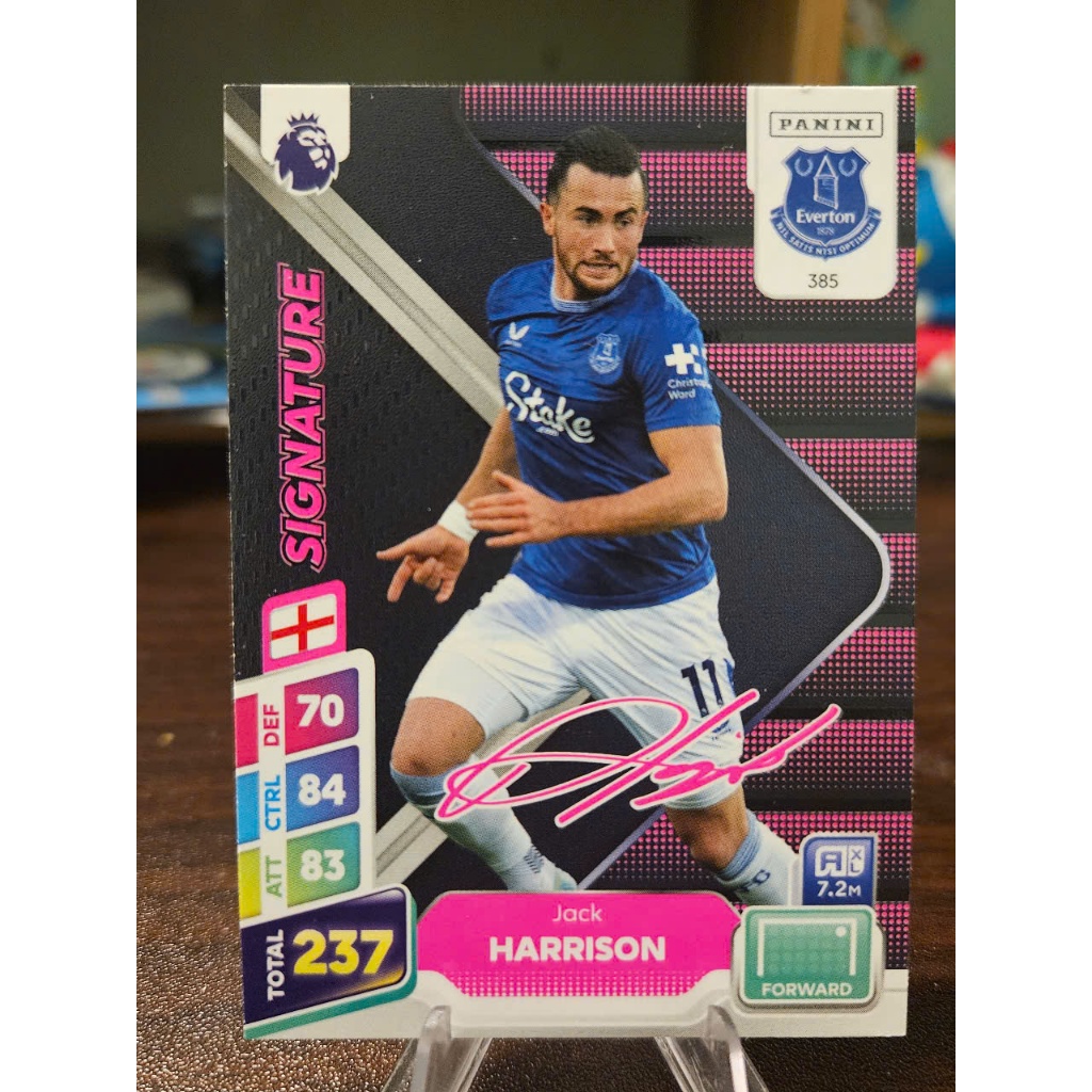 Thẻ SIGNATURE Jack Harrison Panini Premier League Plus 2024/2025 (Everton) (24/25)