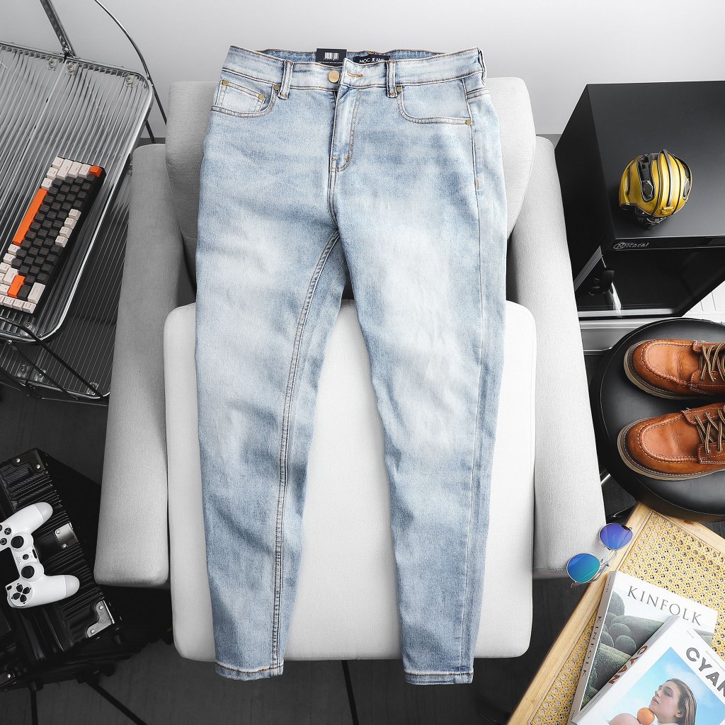 Quần Jean Nam xuất khẩu xịn chất bò co giãn form ôm đẹp slimfit VNXK
