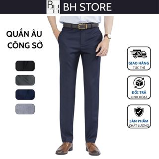 Quần Âu Nam BH STORE Ống Suông Rộng Dáng Đứng, Phù Hợp Công Sở Và Trung Niên, Vải Bền Đẹp Giữ Form BHQRE