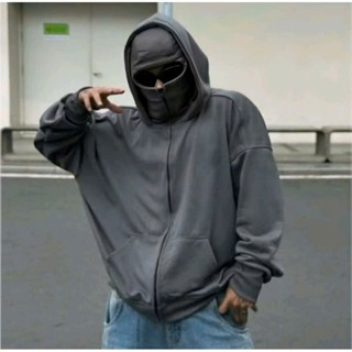 Áo Khoác Hoodie Nam Nữ Form Boxy Kiểu Ninja Nón 2 Lớp Trùm Đầu Chống Nắng Thời Trang Super Fashion P