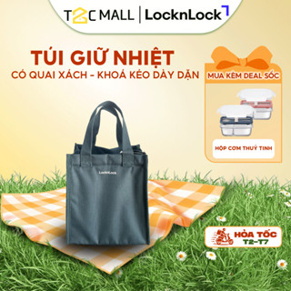 Túi Giữ Nhiệt Đựng Hộp Cơm LocknLock có quai xách, khoá kéo, dày dặn - Daily Cooler, Table Mat HWB820GRN  - T2CMall