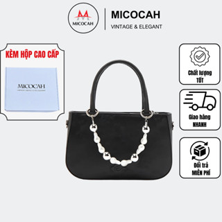 Túi MICOCAH + Hộp Quà (Túi Xách Nữ MICOCAH Đeo Chéo Đeo Vai Họa Tiết Hoa Văn Da Cao Cấp MC226)