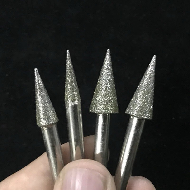 mũi mài nhọn mũi mài kim cương đầu nhọn cốt 6mm mài gạch mài đá doa lỗ gạch và đá