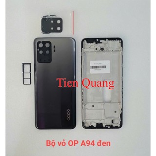 Bộ vỏ Oppo A94 4G đen (gồm vỏ, kính cam, nút bấm, xương)