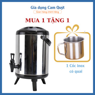 Bình ủ trà giữ nhiệt Inox 304 cao cấp, bình đựng nước có vòi chuyên dụng tiện lợi 6 lít -12 lít