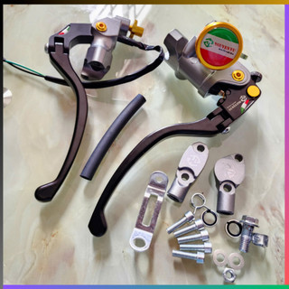  Tay Thắng NVM Bình Dầu Rời Gắn Xe Máy Xe Điện   Loại 1 Đĩa 1 Cơ  - 1 Cặp Phụ Kiện Như Hình 
