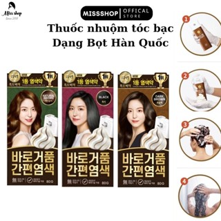 THUỐC NHUỘM TÓC BẠC BỌT BIỂN HÀN QUỐC DẠNG DẦU GỘI BỌT MẪU MỚI