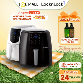 Nồi Chiên Không Dầu 5.2L LocknLock tặng kèm giấy lót nồi chiên không dầu Jumbo Plus Air Fryer EJF357 - T2Cmall