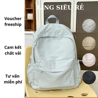 Balo trơn đơn giản đa năng dành cho học sinh, ba lô phong cách Hàn Quốc màu sắc pastel, thời trang