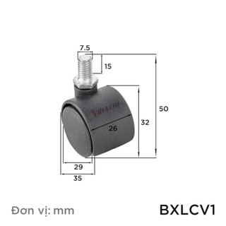 Bánh Xe Lăn Chốt Vặn - 2 Cái - (bánh xe đẩy)