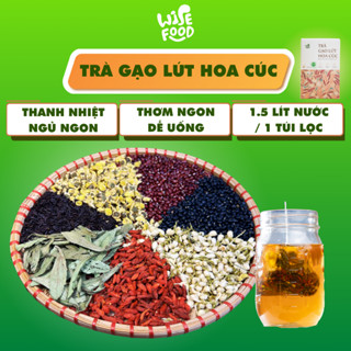 [DEAL LIVESTREAM] Trà Gạo Lứt Hoa Cúc 600g WISE FOOD, 20 Gói x 30g, Nguyên liệu tự nhiên an toàn