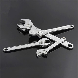 (Hàng đẹp) Mỏ lết Thép trắng đủ size 8'' 10'' 12'' inch dài 20/25/30cm