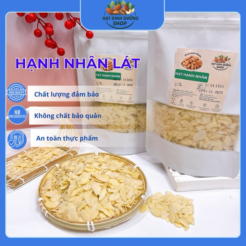 1Kg Hạnh Nhân Lát Nguyên Chất