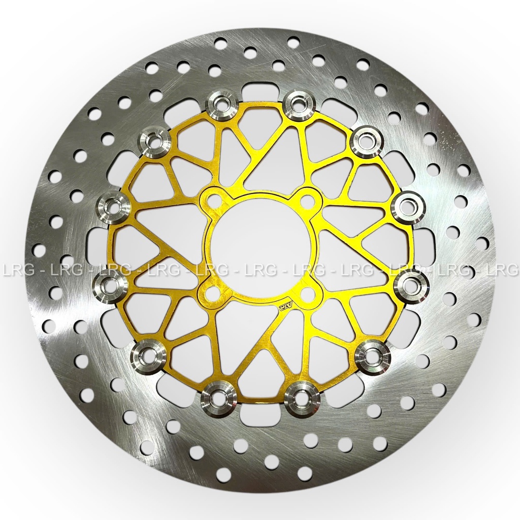 Đĩa Thắng Xe Máy ATR V1 267mm Mẫu Swit V1,4 Lỗ, 12 Khoen Inox 304 Ép Thủy Lực Loại 1