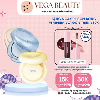Phấn Nước Căng Bóng Tự Nhiên Fwee Cushion Glass Nature/ Egg-Fit Cover Cushion SPF 50+ PA+++ 13g Finish Hàn Quốc