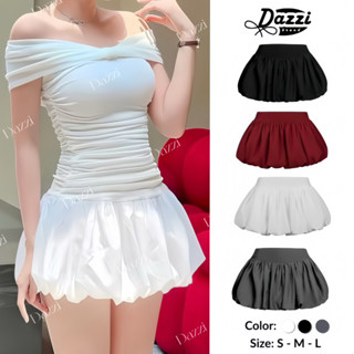 Chân váy bí phồng DAZZI form ngắn hack dáng [V01]