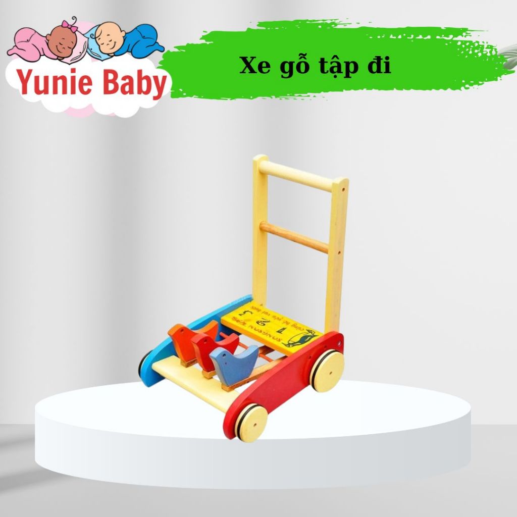 Xe tập đi gỗ đáng yêu cho bé