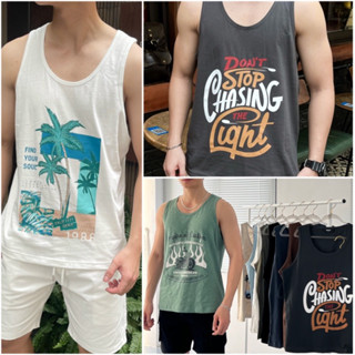 Áo ba lỗ - tank top nam Krad 02 chất liệu cotton, form rộng phù hợp đi tập, đi du lịch, mặc nhà...