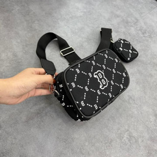  Túi Đeo Chéo Chữ B Nam Nữ Vải Canvas Cao Cấp Hình Thêu Chống Thấm Nước Túi Đeo Chéo MLB Hot Nhất Năm Nay_AZON 