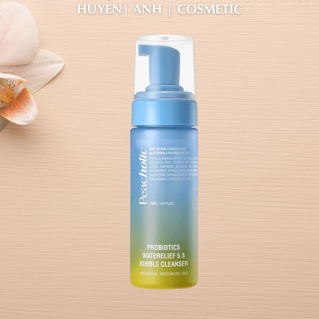 Sữa rửa mặt tạo bọt Peacholic Bubbly Jinjung Ampoule 5.5 Cleanser 150ml