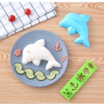 Khuôn Bento Ép Cơm Thỏ, Hoa, Cá Heo Cho Bé