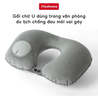 Gối Kê Cổ Chữ U Bơm Hơi Du Lịch JYoohome Gối Ngủ Văn Phòng Chống Đau Mỏi Vai Gáy Gấp Gọn Tiện Lợi
