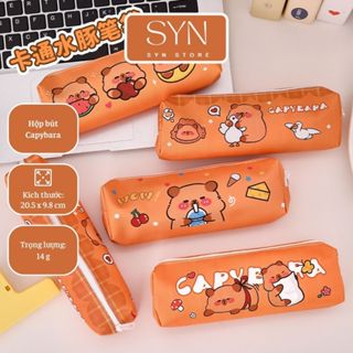 Hộp bút Capybara, hộp bút học sinh hình capybara dễ thương, túi bút capybara đáng yêu, SYN STORE