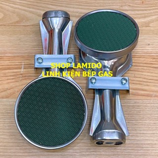COMBO 2 Điếu inox bếp gas hồng ngoại 9CM NIKEN FUJISHI - Họng Đầu Đốt chia lửa gốm CERAMIC-(Kèm Bass+Vít)