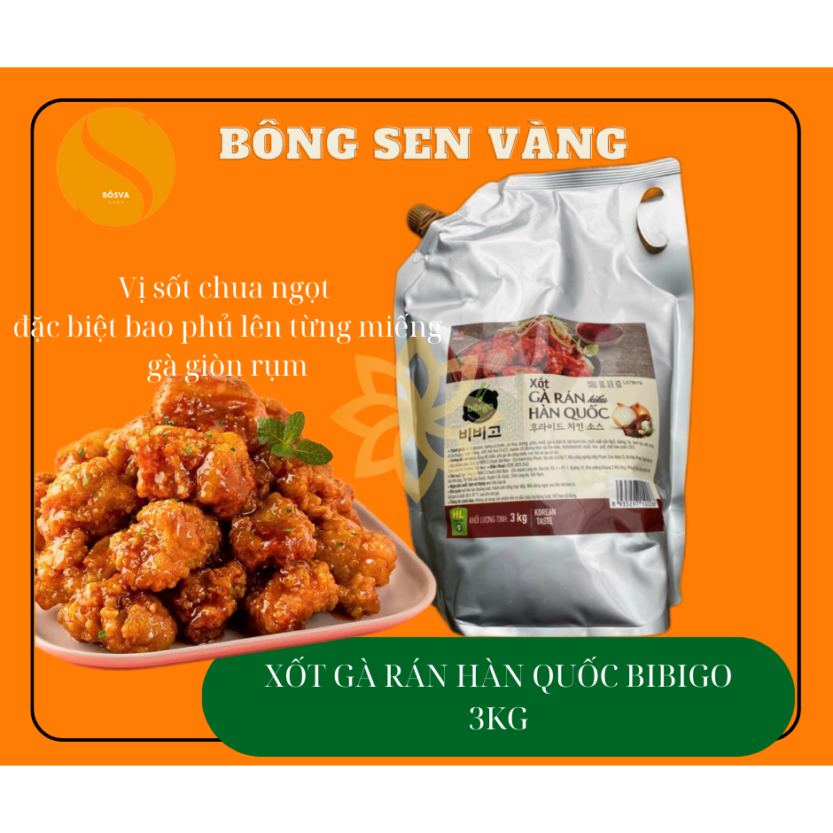 [siêu tiết kiệm] xốt gà rán Hàn Quốc Bibigo túi 3kg (Bibigo Korean Style Fried Chicken Sauce 3kg)