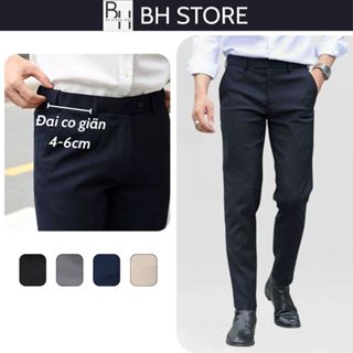 Quần Âu Nam BHSTORE Cạp Chun Trượt Thông Minh, Quần Tây Nam Baggy Ống Suông Vải Mềm Mịn Chống Nhăn BHCT