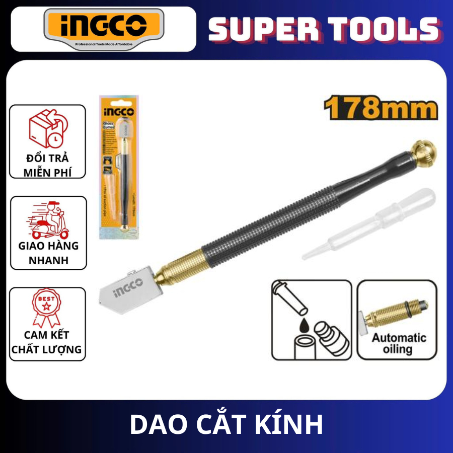 ĐỒ NGHỀ INGCO Dao cắt kiếng HGCT03