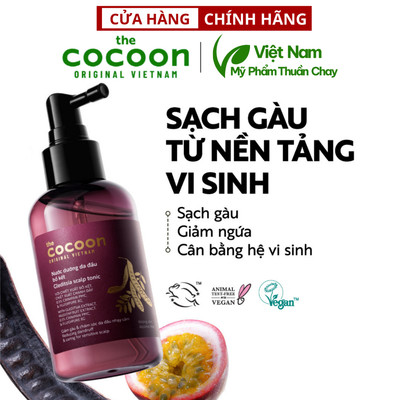 Nước Dưỡng Tóc Cocoon Bồ Kết Giảm Gàu Cho Da Đầu Nhạy Cảm 140ml - Vegan mỹ phẩm thuần chay
