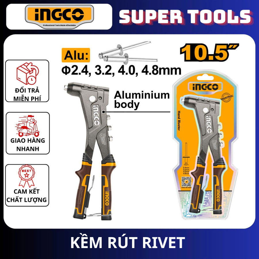 ĐỒ NGHỀ INGCO Kềm rút rivet HR105
