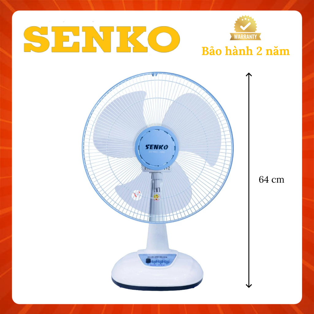[Hỏa Tốc] Quạt bàn B4 Senko B1616 Sải Cánh 40cm Công Suất 47W - Bảo Hành 2 Năm