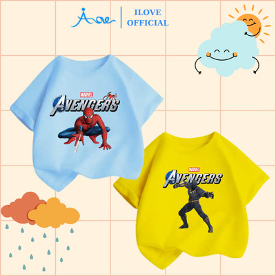 [MỚI] Áo thun cộc tay cho bé trai AORE, áo phông in hình Siêu Anh Hùng chất COTTON mềm mịn 9-36kg