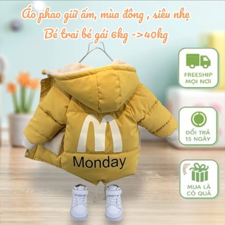  ÁO PHAO GIỮ ẤM CHO BÉ ÁO KHOÁC TRÂN BÔNG SIÊU NHẸ CHO BÉ #9 
