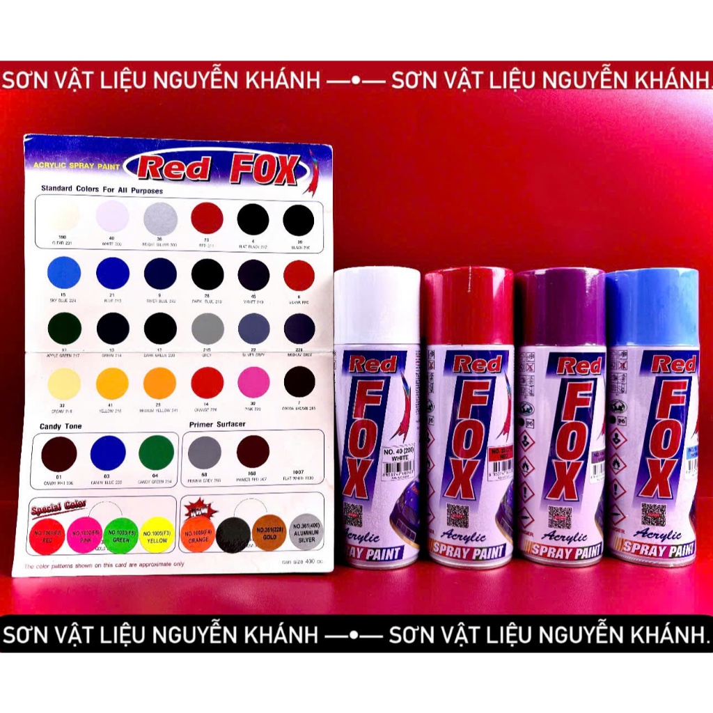 Sơn xịt RedFox(phản quang)- nhập khẩu thái lan
