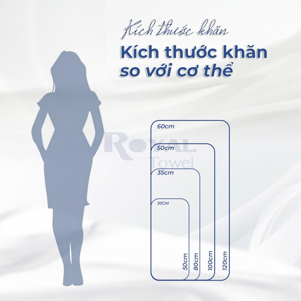 Khăn Tắm, Gội Đầu, Lau Mặt ROYAL TOWEL 100% Cotton Mềm Mại, Thấm Hút, Kháng Khuẩn | BigBuy360 - bigbuy360.vn