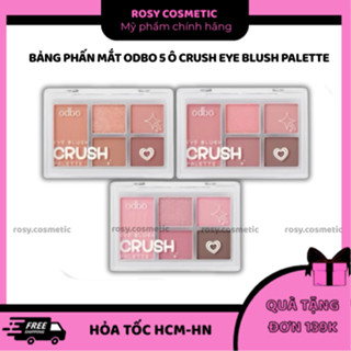 [HỎA TỐC] Phấn Mắt Kèm Má Hồng Odbo 5 Ô Crush Eye Blush Palette ODS04 Odbo nội địa Thái Lan 6g mịn lì lâu trôi màu chuẩn