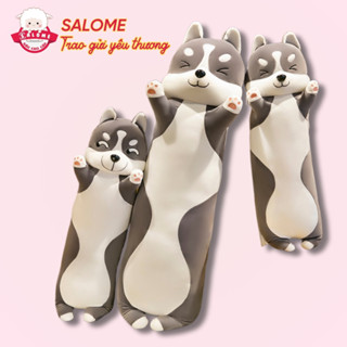  Gấu Bông Chó Husky Đứng 75cm-1m5 Khổng Lồ Dễ Thương cute SALOME Thú Bông Husky Gối Ôm Ngủ Đáng Yêu 