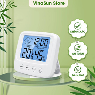 (AN TOÀN) Nhiệt kế phòng, nhiệt ẩm kế, máy đo nhiệt độ phòng ngủ, đo độ ẩm điện tử cho bé chính xác